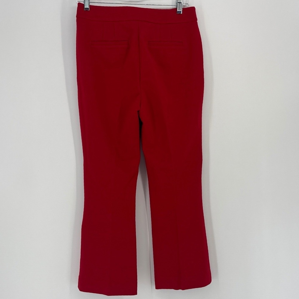 Boden Richmond Women Pants 8R Red Ponte Jersey Stretch Kick Flare NWT - Picture 2 of 8